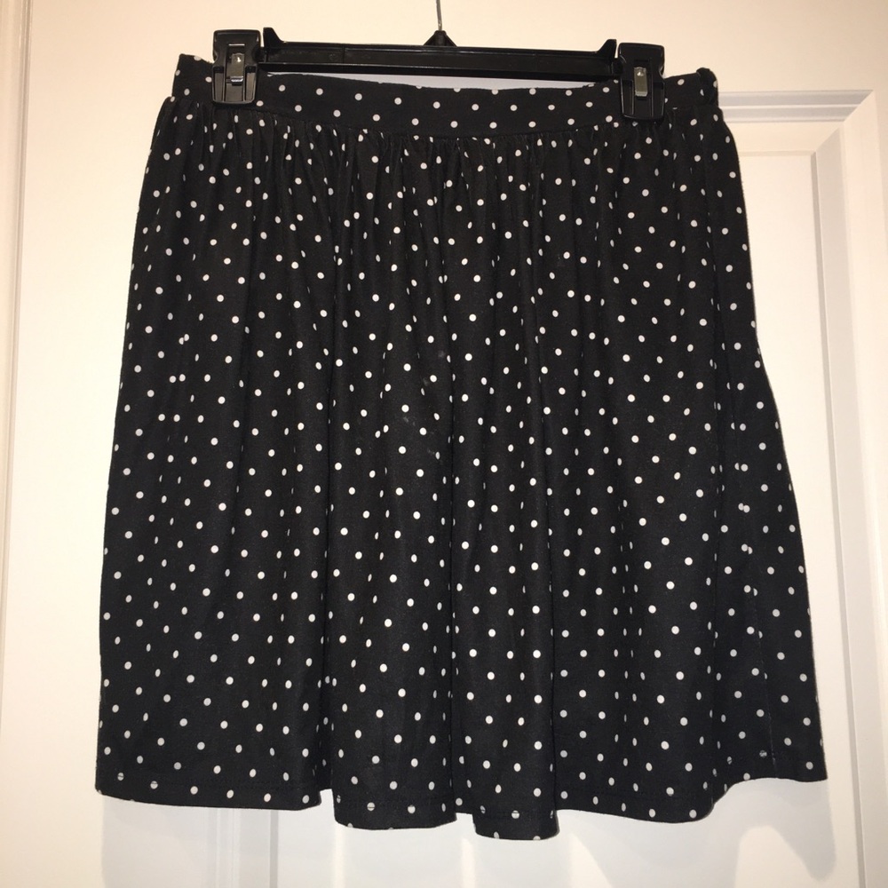 Black Polka Dot Skirt